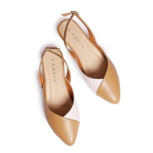 CANVII Stylish | Fancy | Comfortable Women's Ethnic Flats Sandals for Women and Girl, Synthetic Leather Sandals Casual Summer Beach Shoes Sandal